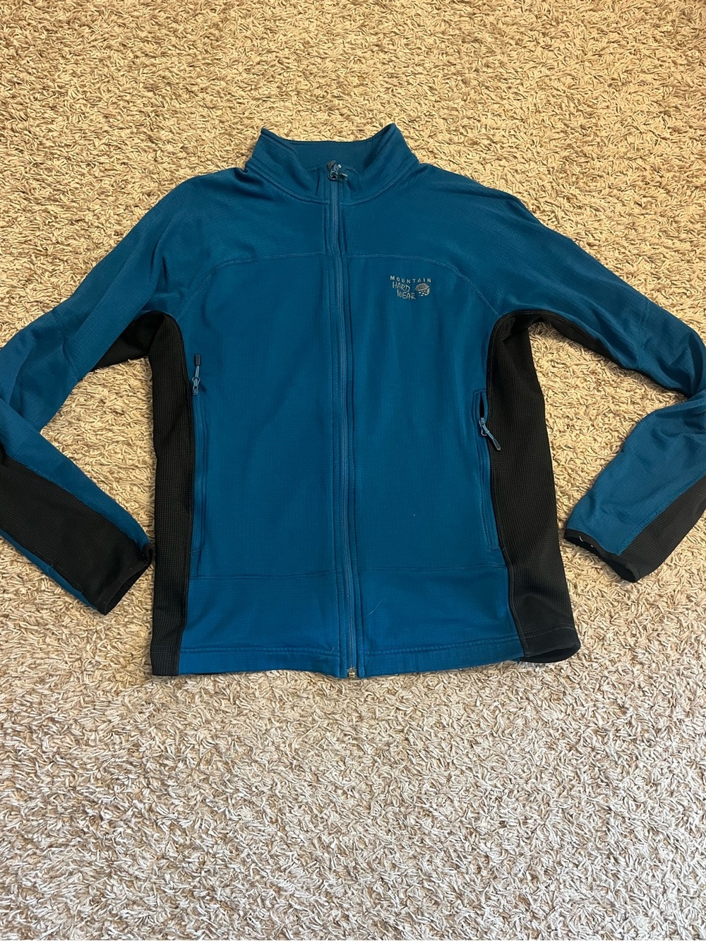 Mountain Hardwear Men’s Teal and Black Full-Zip Jacket